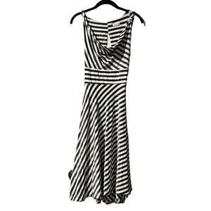 Charity Dress Open Back Corset adjustable Black White Small Sparkle